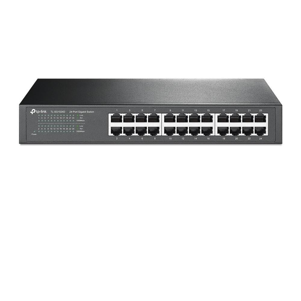 Switch Gigabit de Mesa ou Rack TP-Link  TL-SG1024D(BR) 24 portas RJ45 1000Mbps