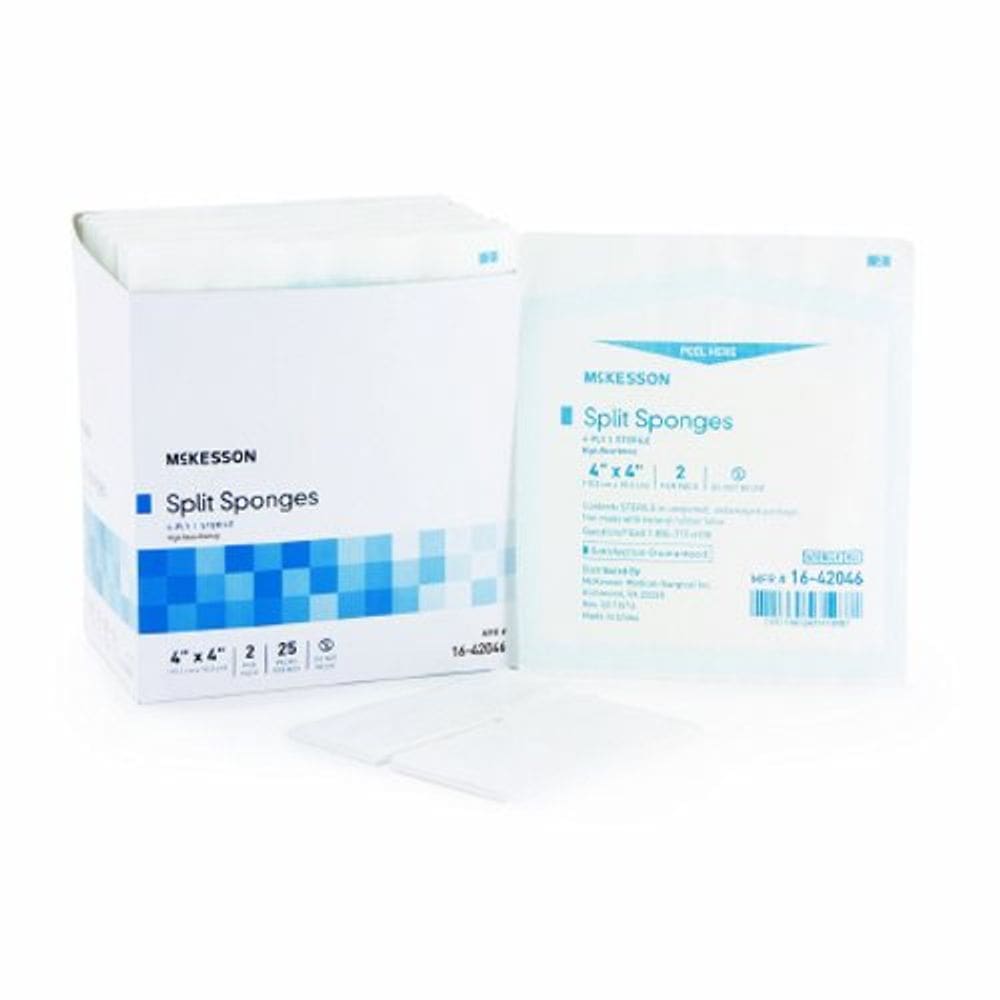 Curativo IV /Drain Split 4 x 4 polegadas, 50 unidades da McKesson (pacote com 2)