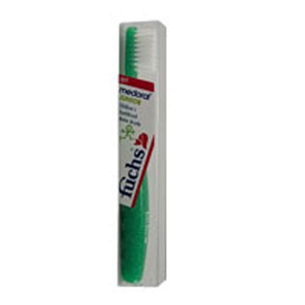 Escova de dentes de nylon Medoral Junior Soft 1 CADA da Fuchs Escovas de dentes para crianças/adultos (pacote com 4)