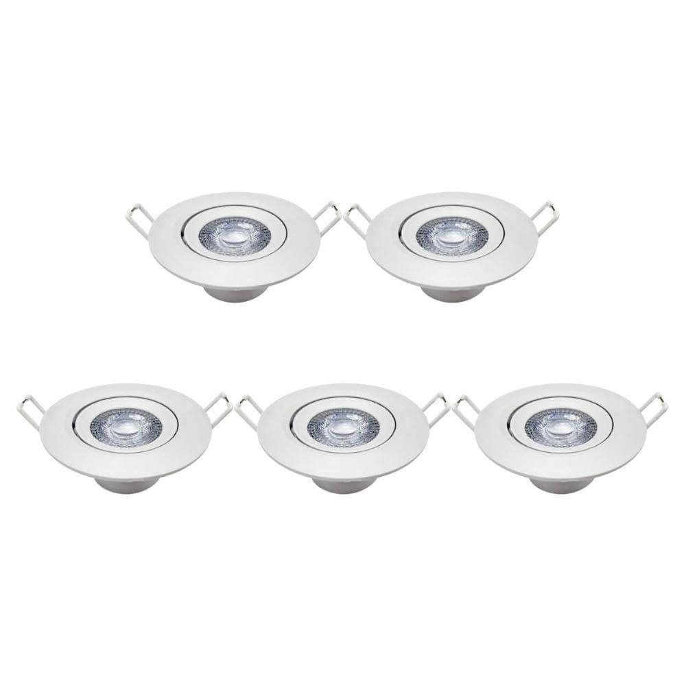 Spot Direcionável Avant Supimpa Redondo 5w 6500K 5 Unidades