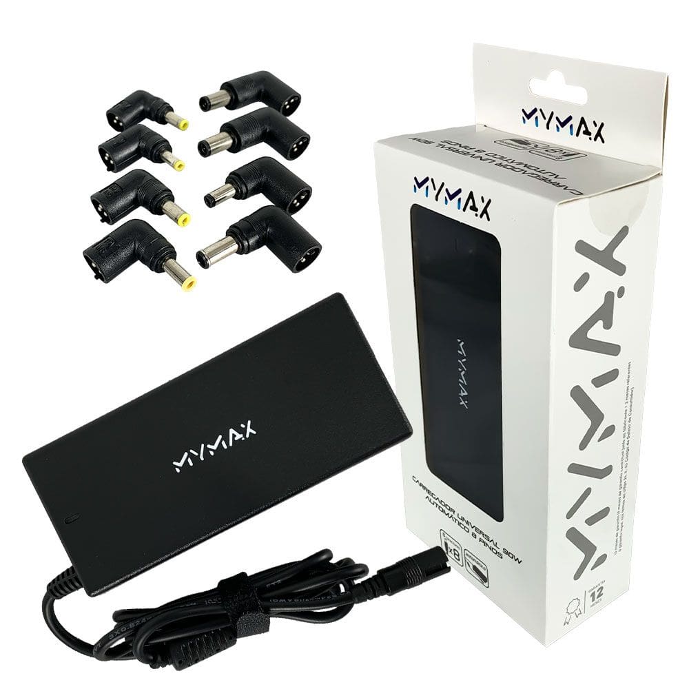 Carregador Universal Notebook Aut 90W 8 pinos MYMAX