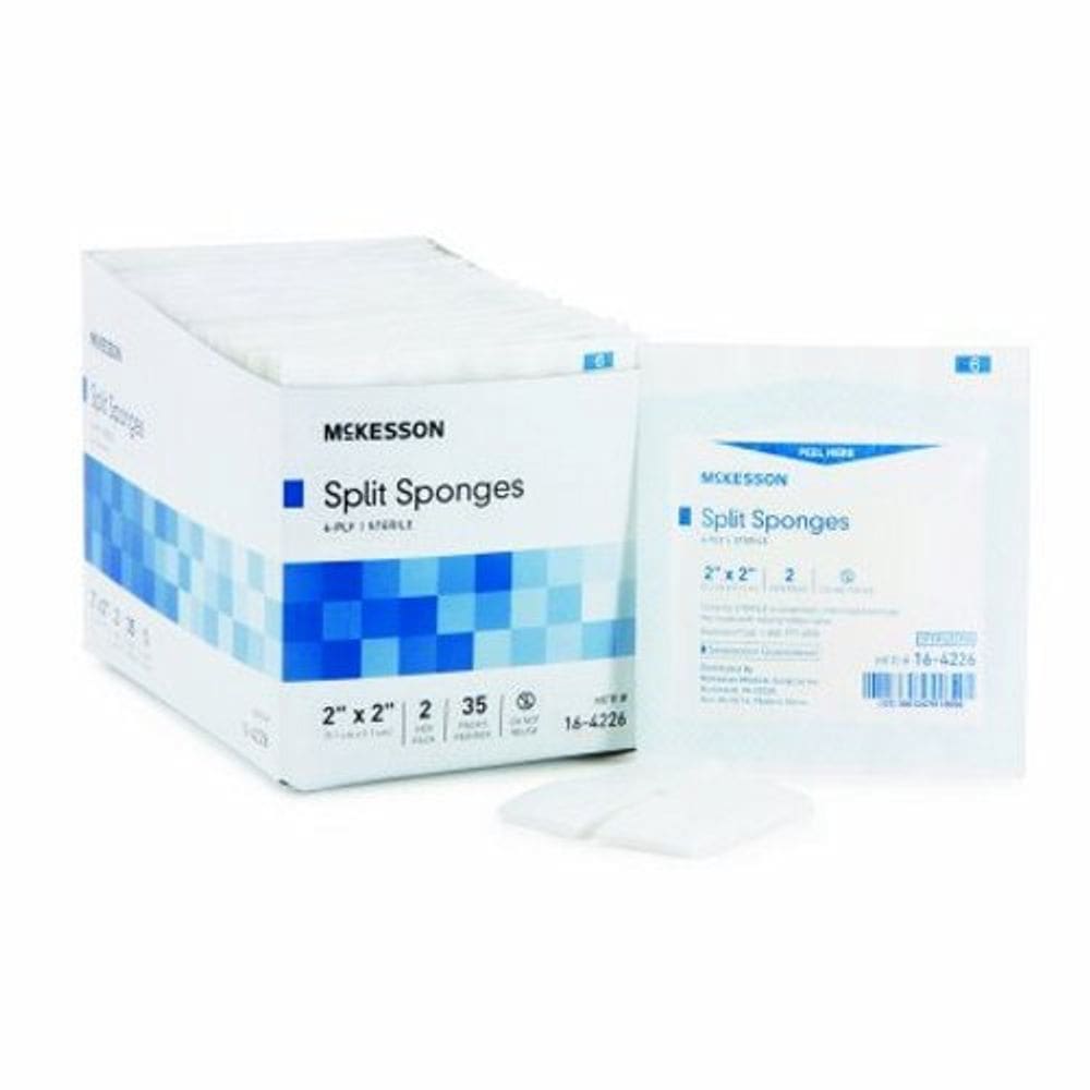 Curativo dividido IV /dreno 2 x 2 polegadas, 70 unidades da McKesson (pacote com 2)