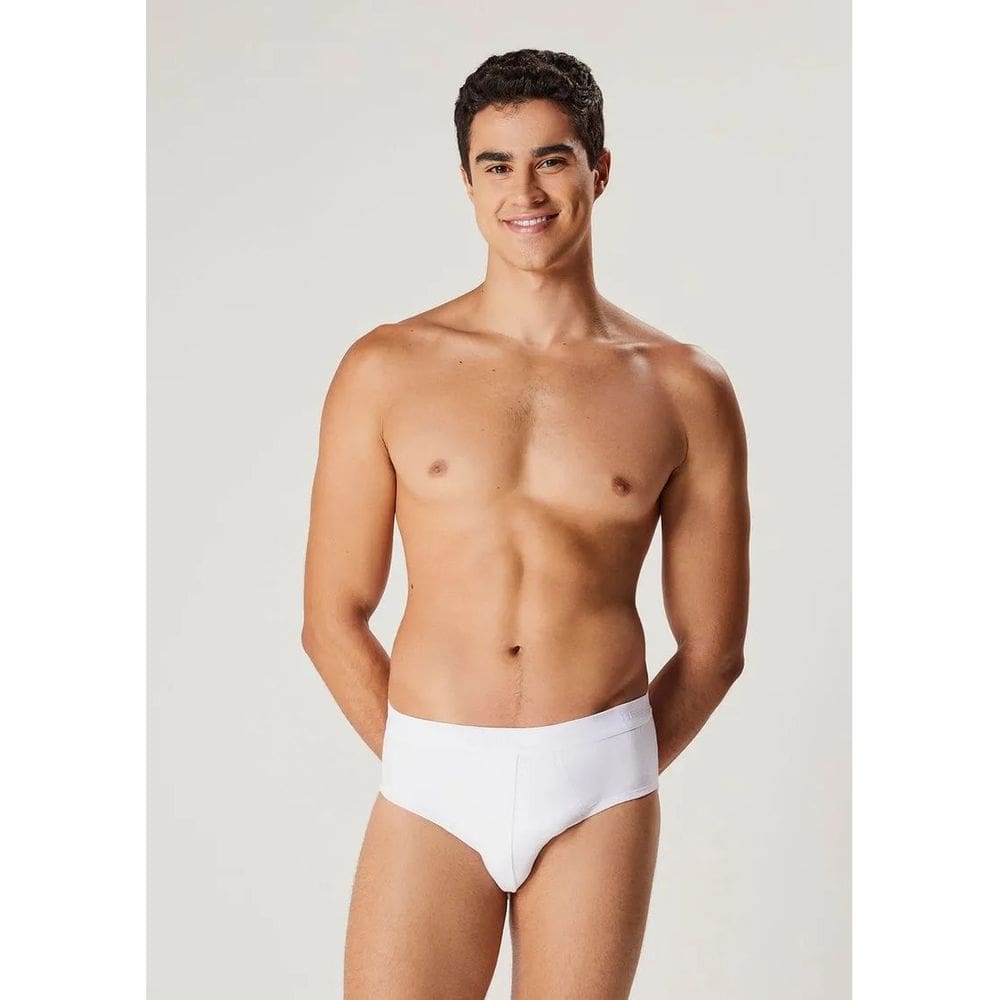 Cueca Slip Com Elástico Personalizado - Branco G Hering