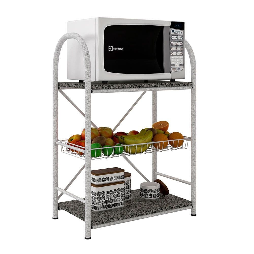Balcão Fruteira para Cozinha Iris Branco - Pallazio