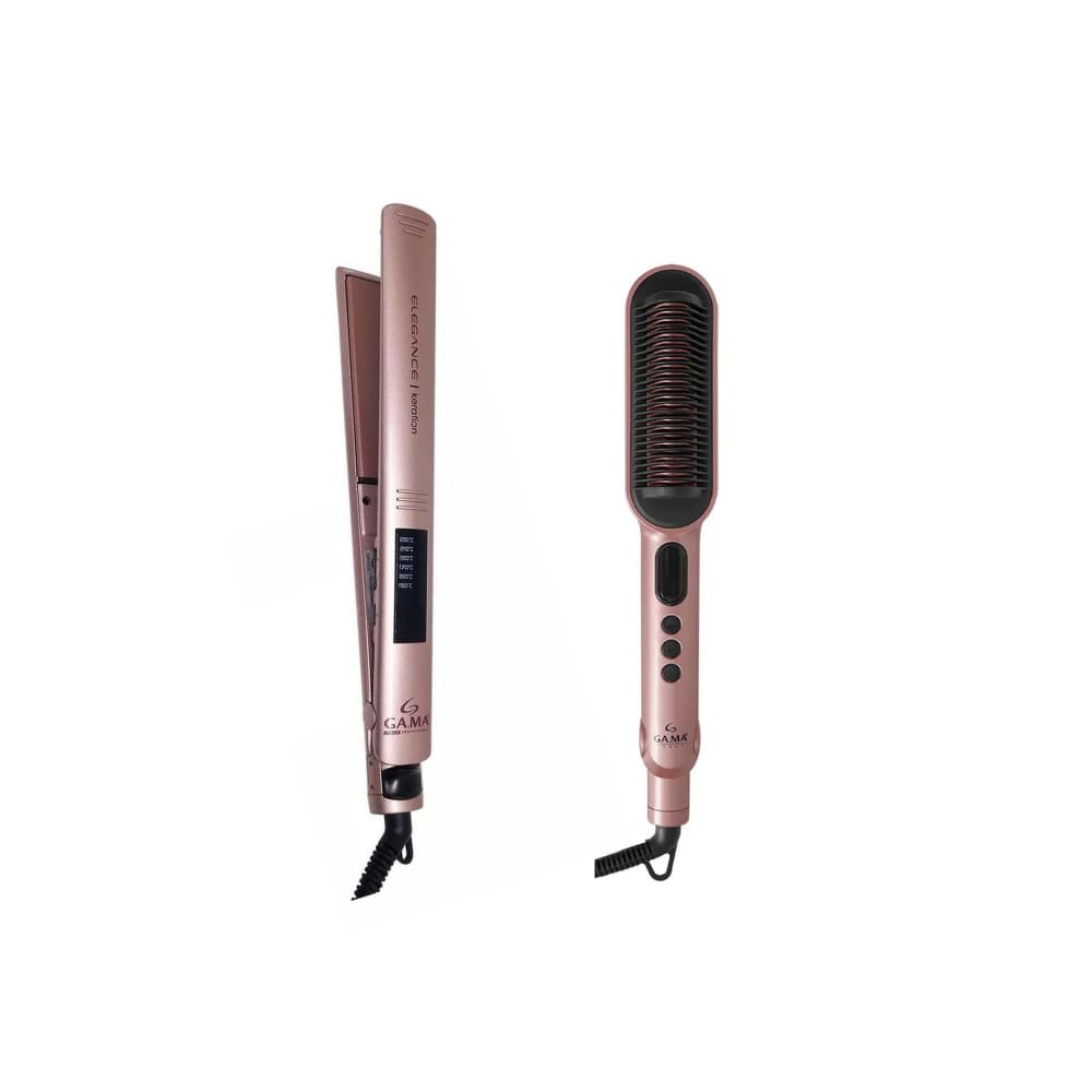 Kit Gama Keration - Prancha Elegance Led Keration + Prancha Waver & Brush Keration