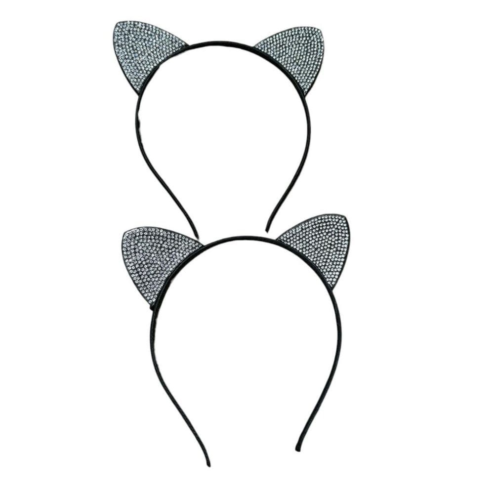 Kit 2 Un Tiara Arco Gatinha Com Orelhinhas Infantil 11Cm