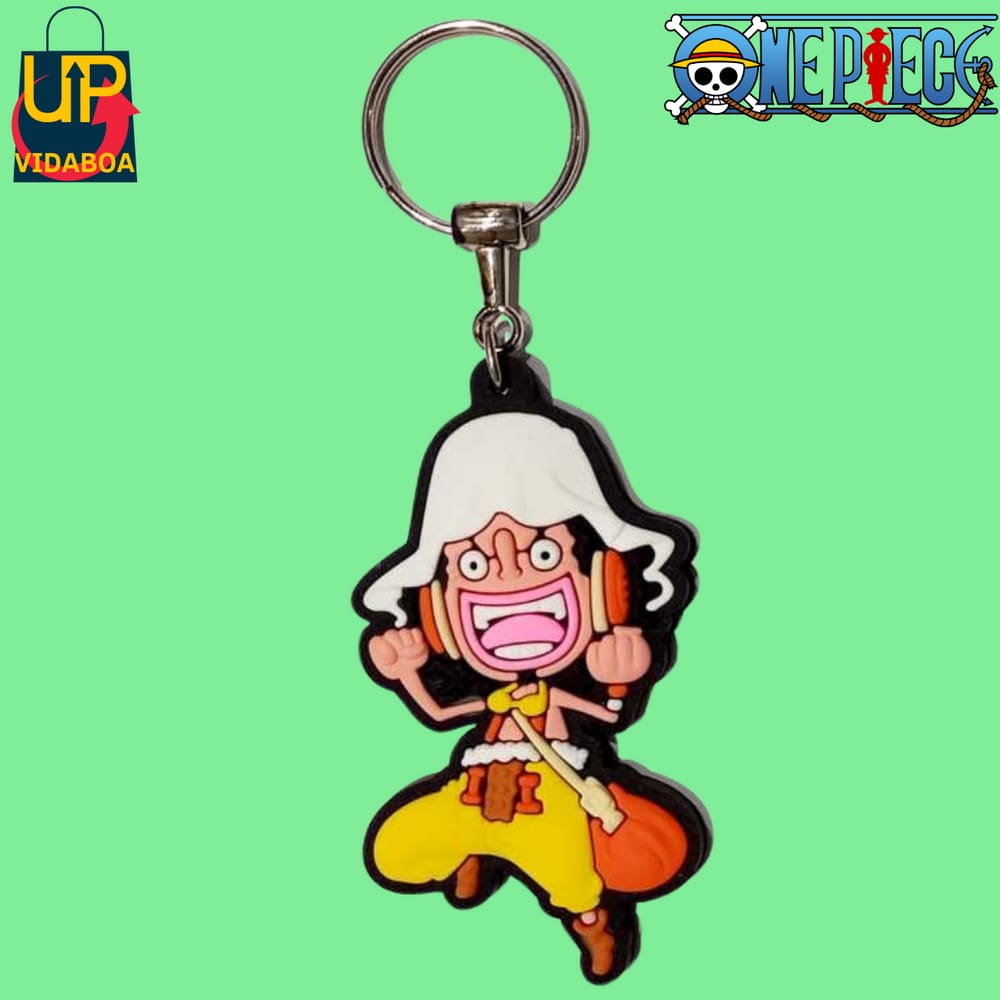 Chaveiro One Piece - Usopp - duas mãos para cima