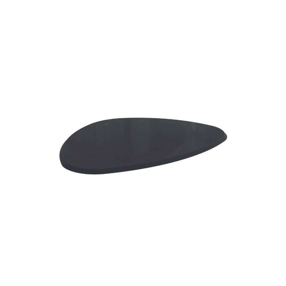 tampo orgânico para mesa de jantar com vidro peônia preto 135 cm