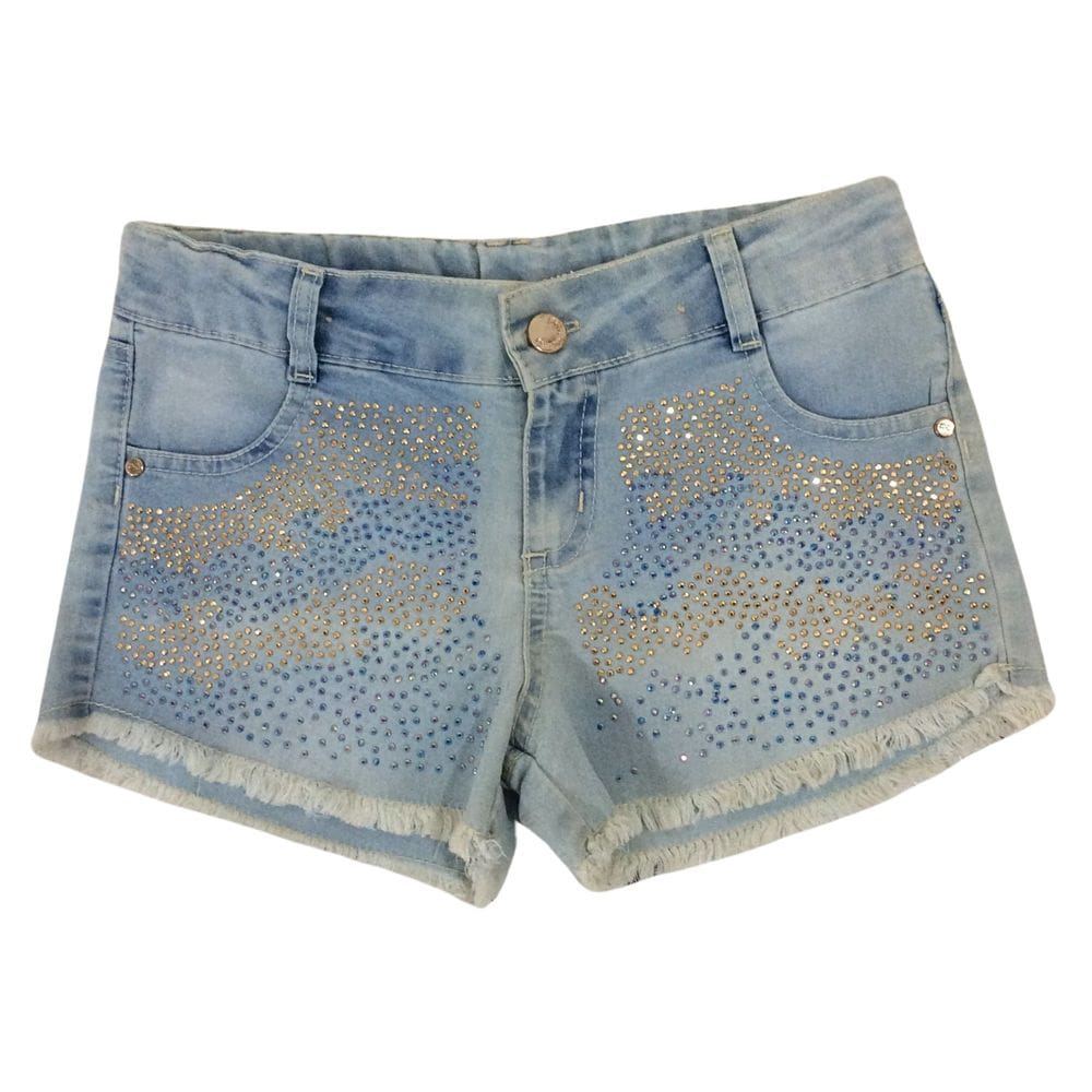 Short Jeans infantil com Brilho Fem Petit Cherie