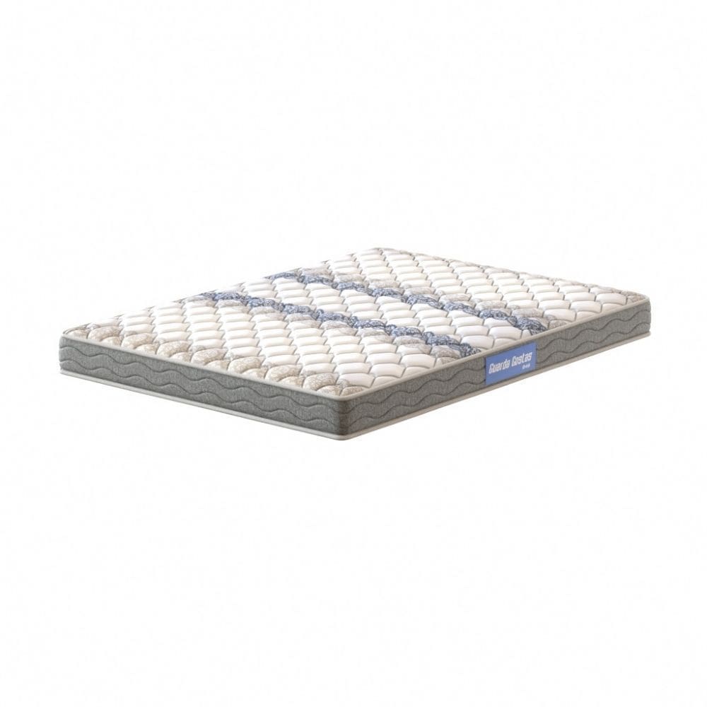Colchão Queen Espuma D45 Guarda Costas Probel 20cm Branco/Cinza