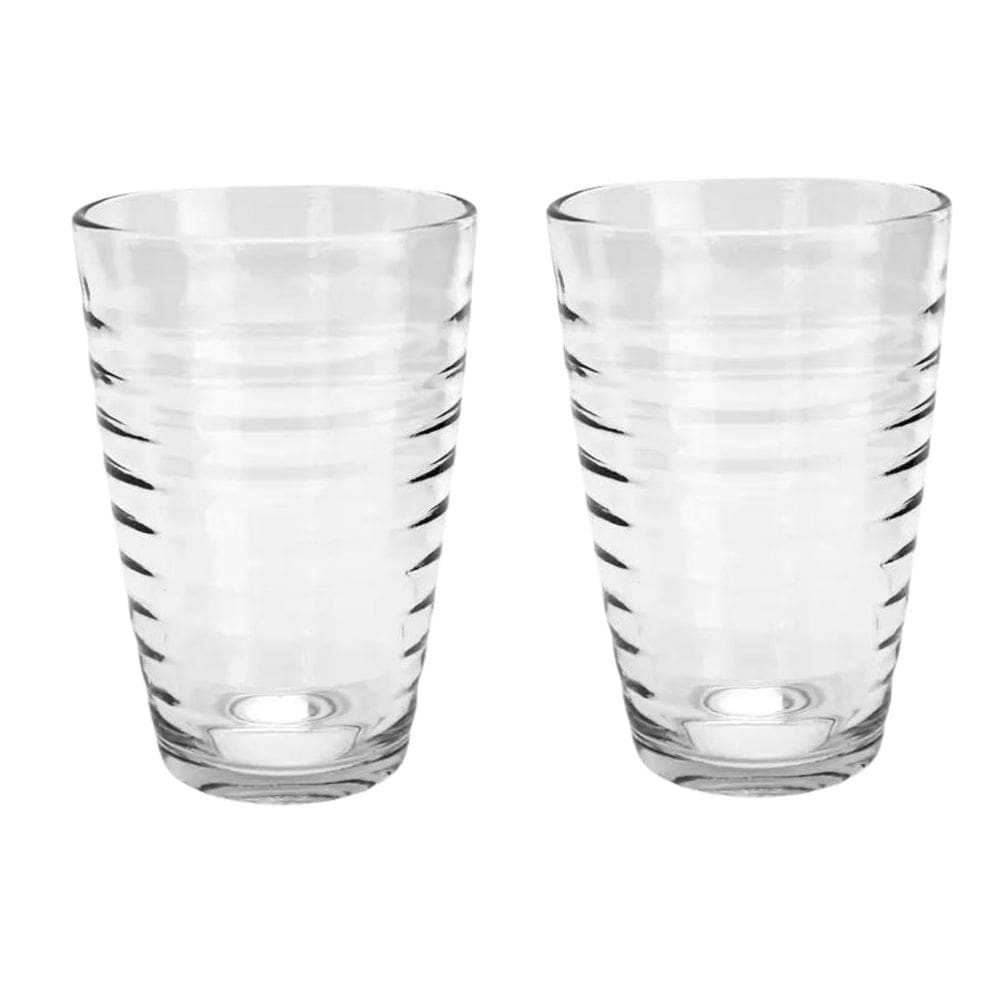 Conjunto 2 Copos de Vidro 200ML Tranparentes e Resistentes