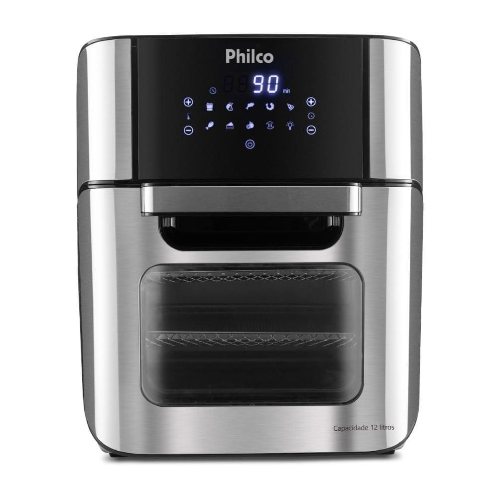 Fritadeira Air Fryer Oven Philco 12 Litros 2 em 1 Air Fryer e Forno 1800W Preto PFR2200P 220V