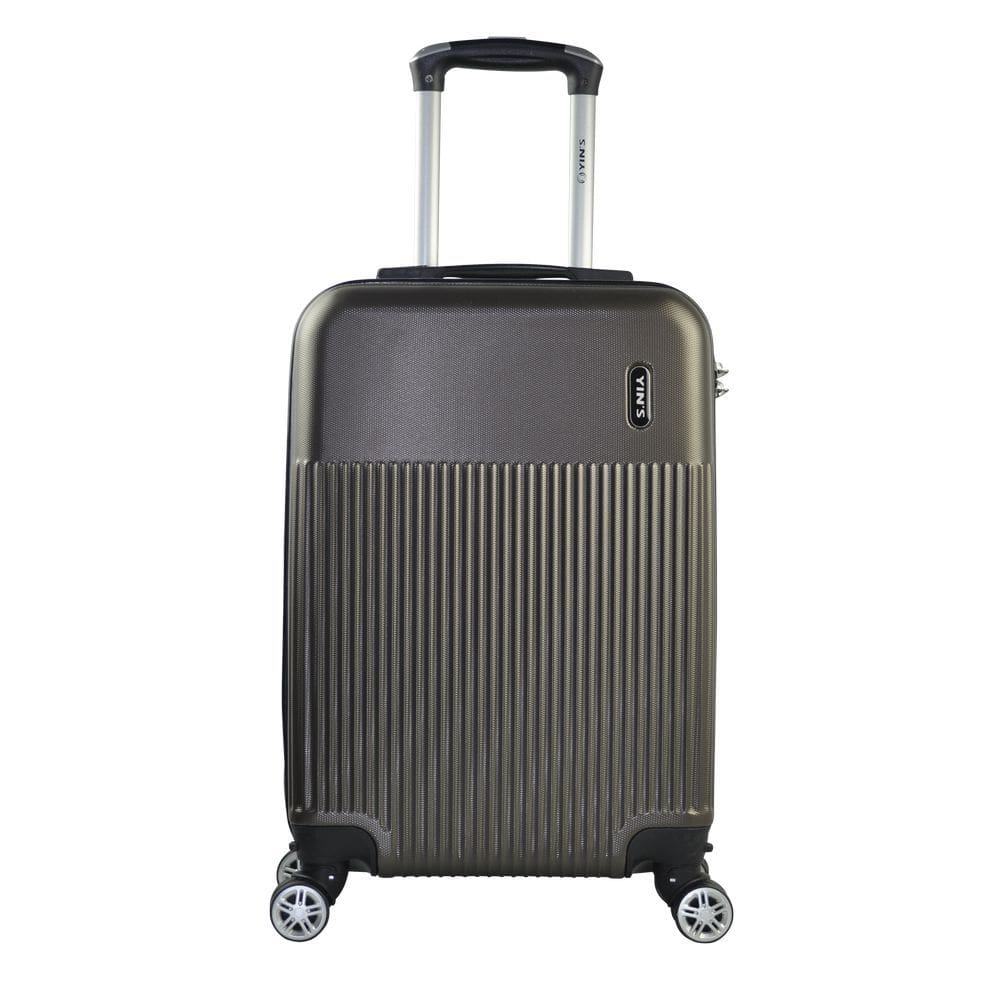 Mala de Bordo Pequena para Viagem Abs Yins 21113 Cadeado Integrado Rodas Duplas 360º Champagne