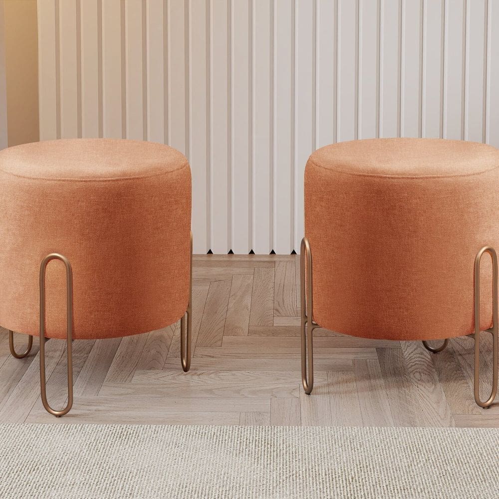 Puff Banqueta 45x50cm Mali Luxo Terracota
