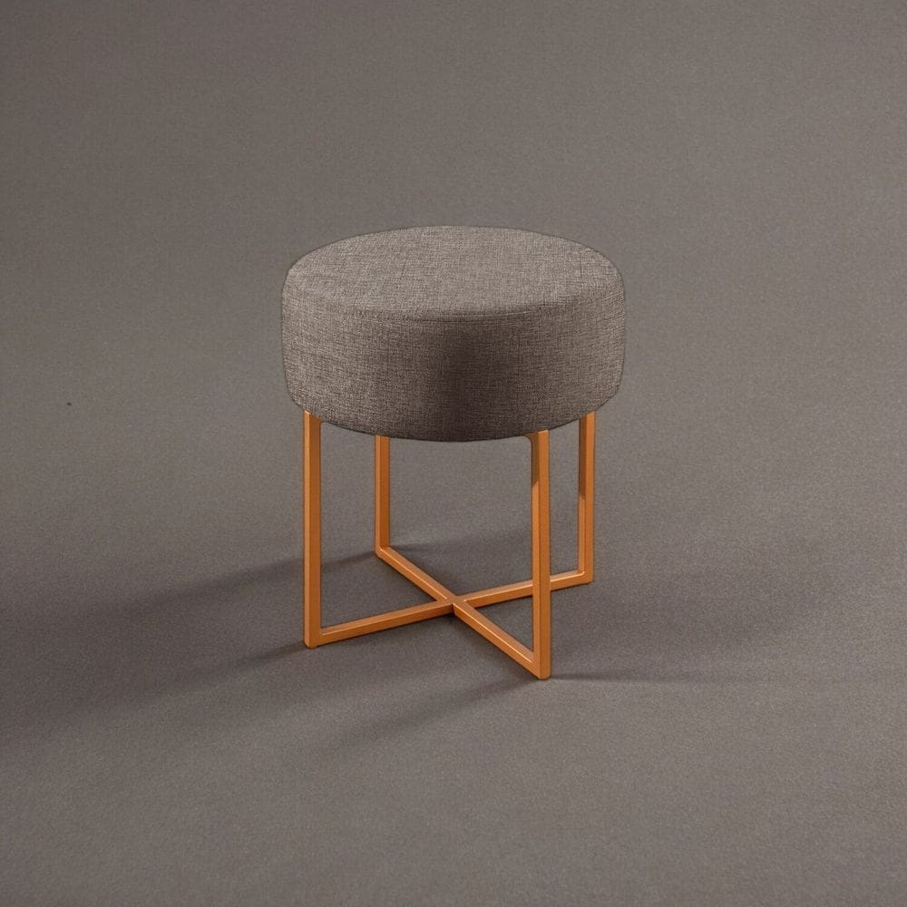 Puff Banqueta 40cm X 45cm Otávio Luxo Cappuccino