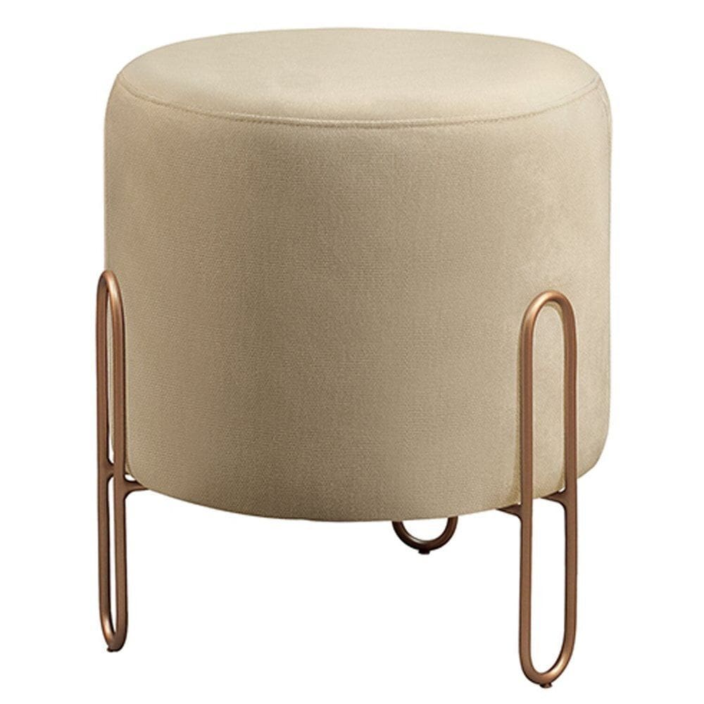 Puff Banqueta 45x50cm Mali Luxo Bege