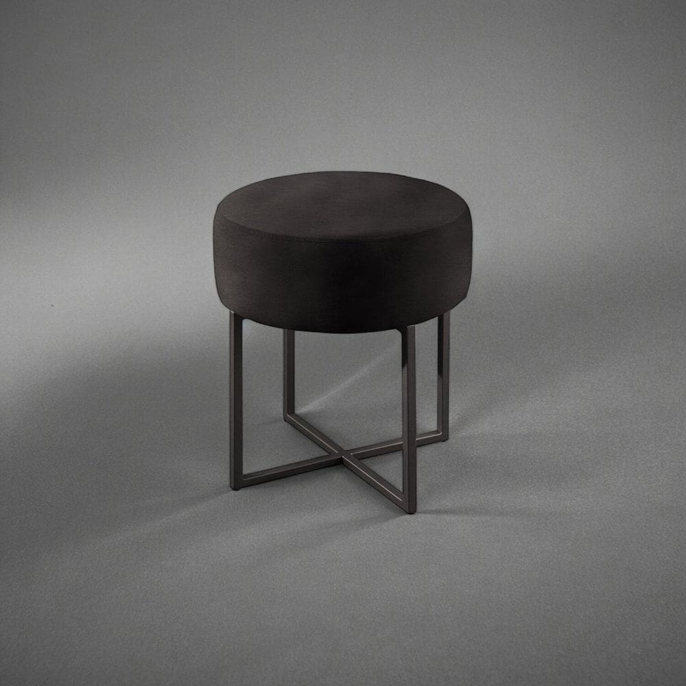 Puff Banqueta 40cm X 45cm Otávio Luxo Preto