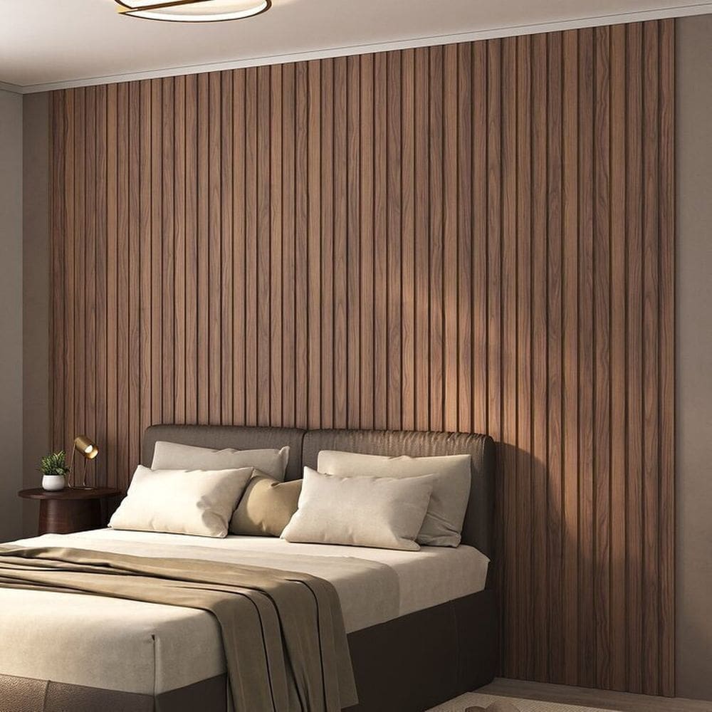 Painel Ripado de Poliestireno 9 Barras de 2,85m X12,2cm Venda em 2,94m² Jacarandá
