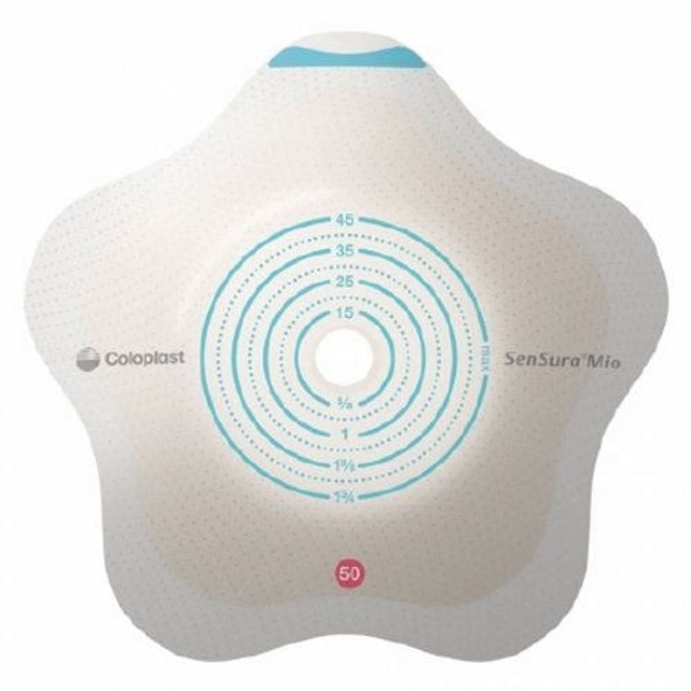 Barreira de ostomia SenSura Mio Convex Flip Trim para caber, uso padrão vermelho código 3/8 a 2-1/8 polegadas Estoma 5 unidades da Coloplast (pacote c