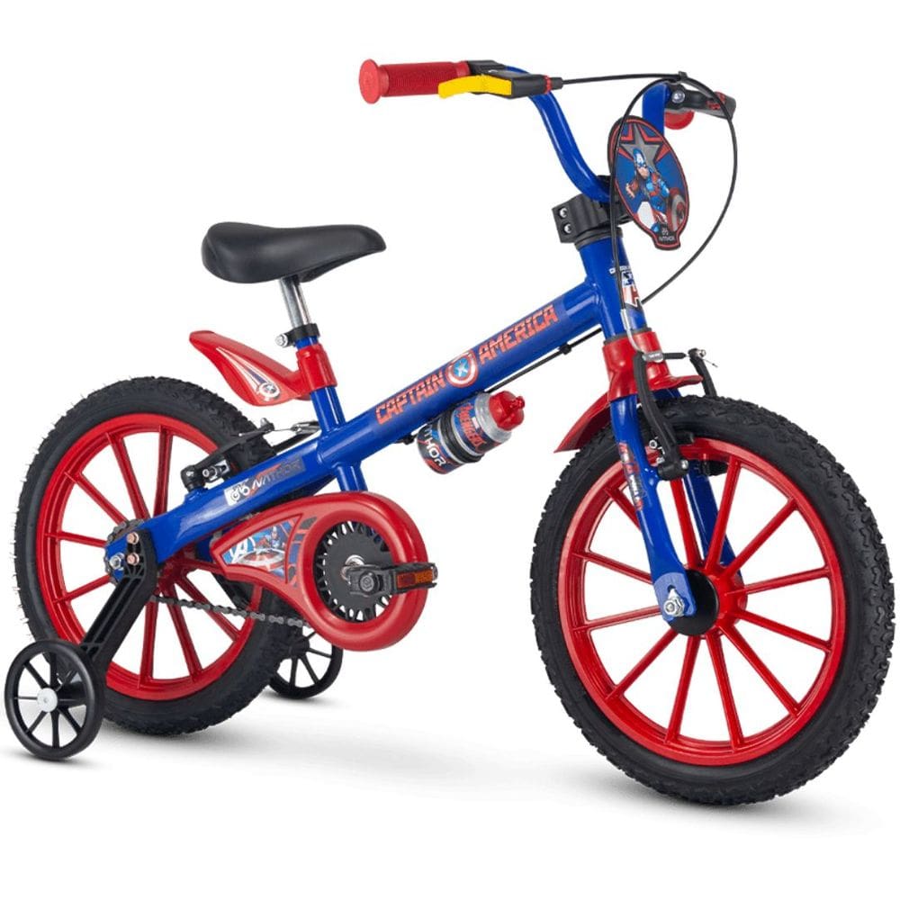 Bicicleta com Rodinha Aro 16 Capitão América Nathor