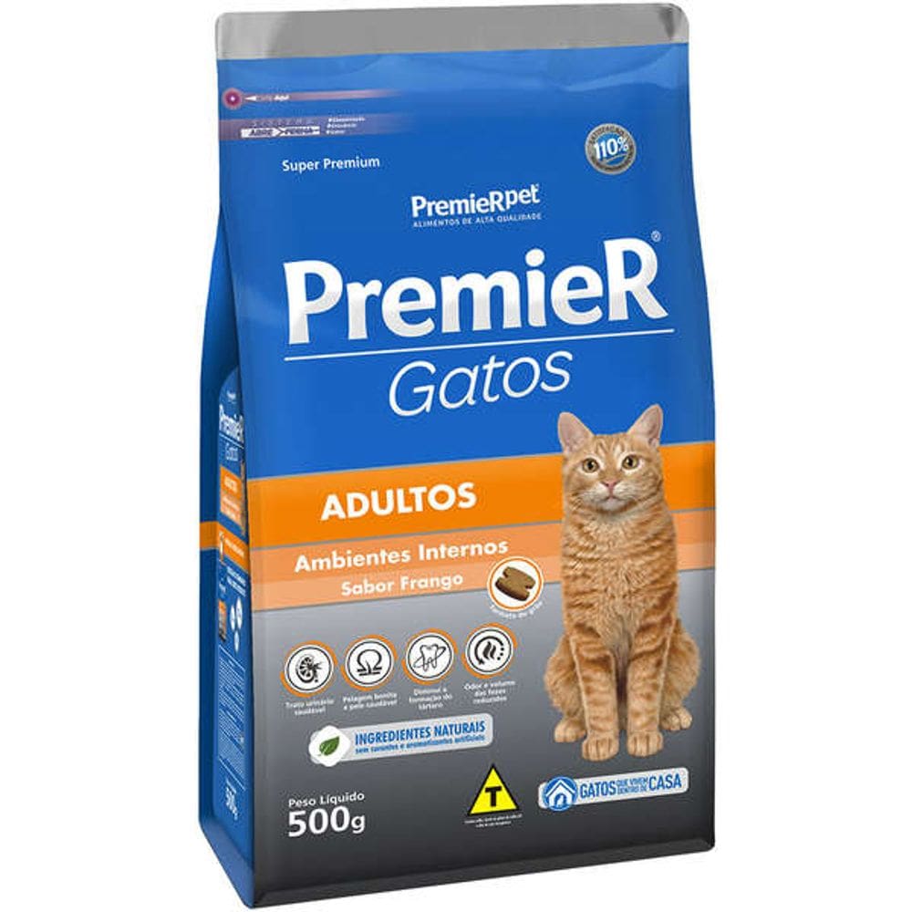 Premier A.I.Gatos Ad. Frango 500 g