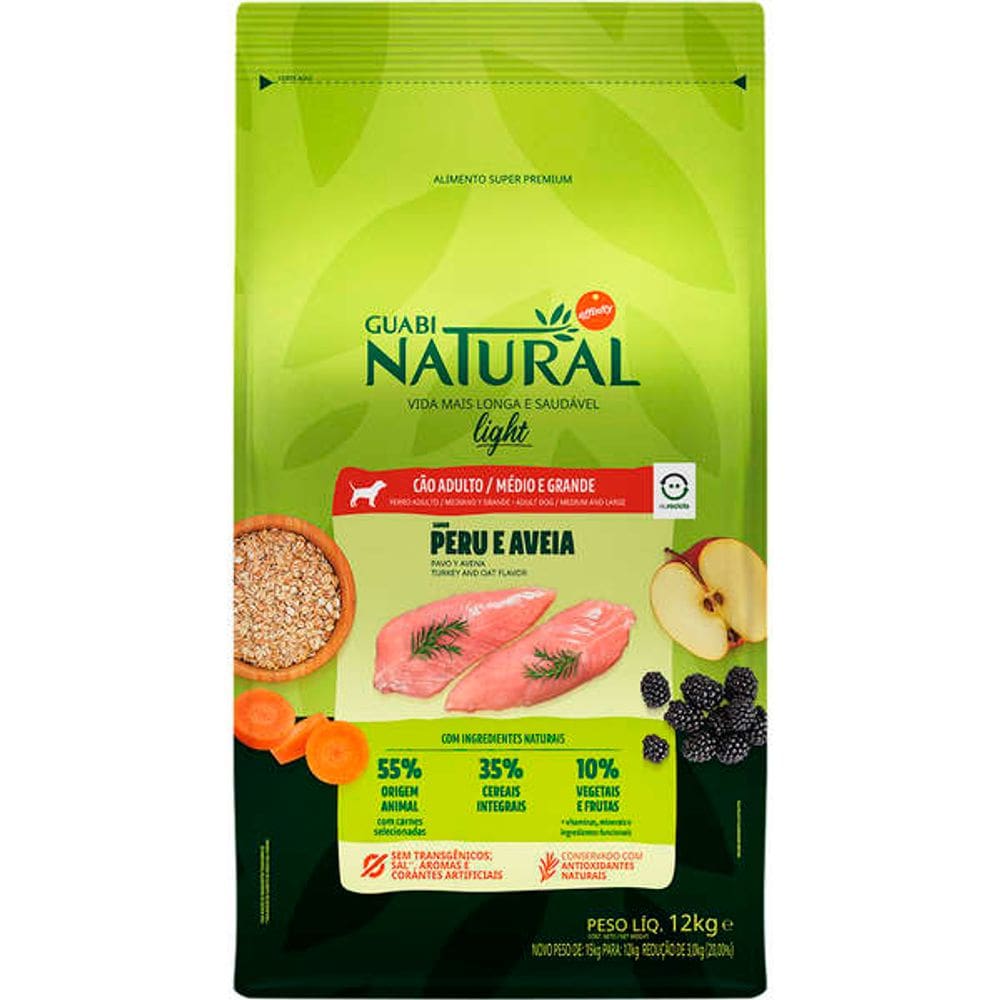 Guabi Natural Caes Ad. Light Medio Peru/Aveia 12Kg