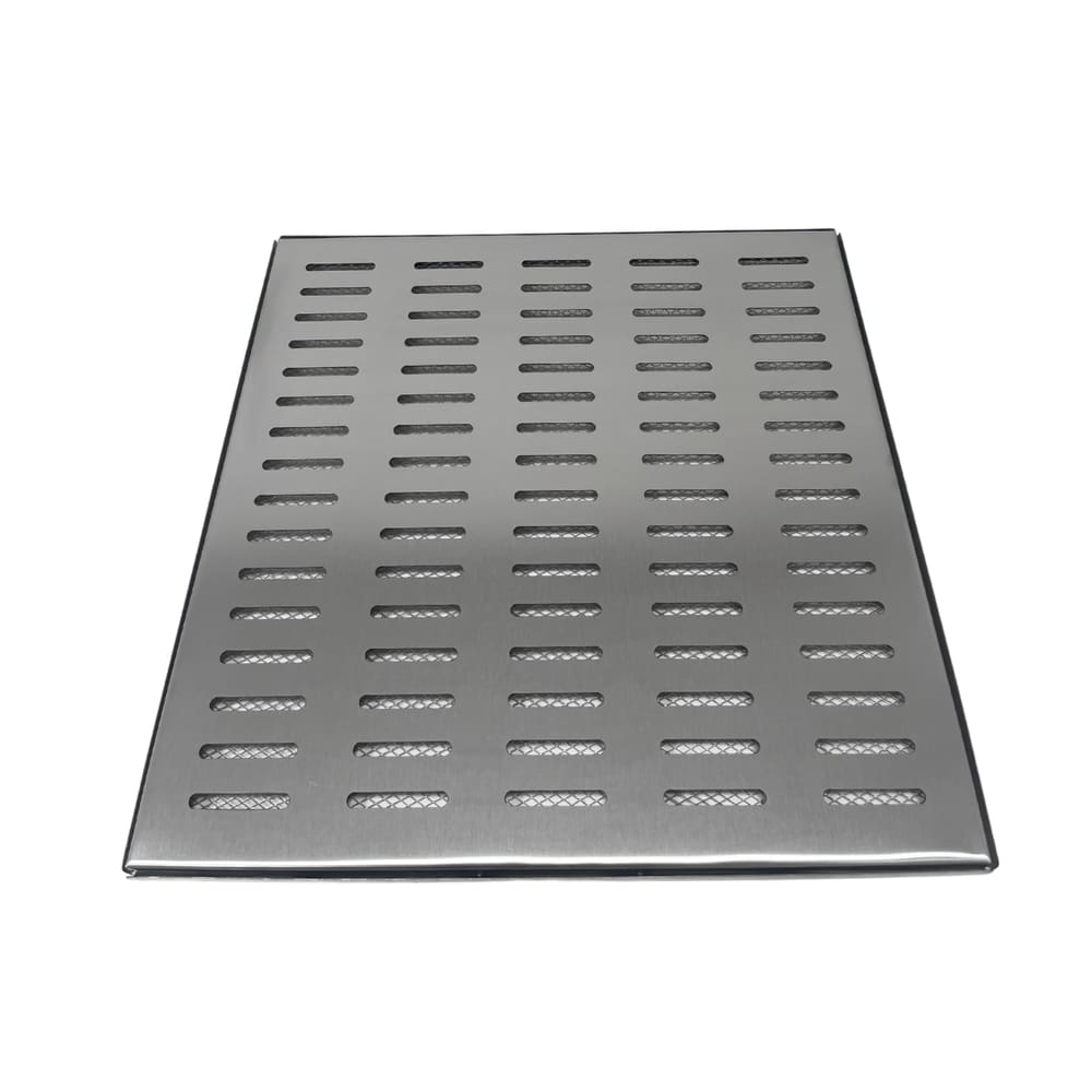 Grelha Ralo Quadrado Grande 50x50 Inox 304 com Aro e Tela