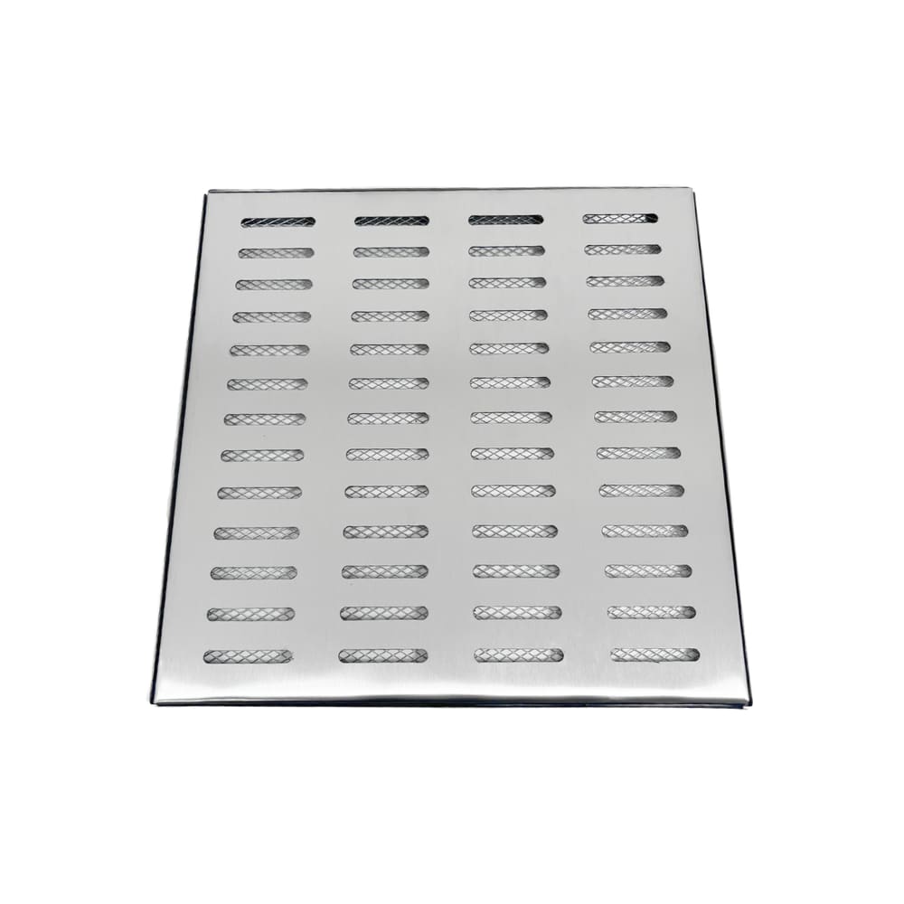 Ralo Grelha Inox 40x40 com Aro e Tela Anti Insetos