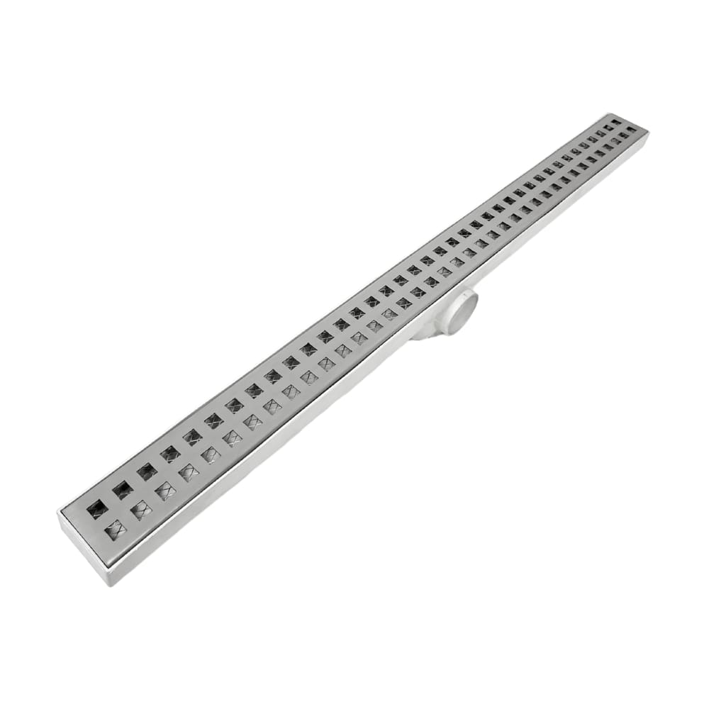 Ralo de Banheiro 5x70 Quadriculado Inox com Tela col brc