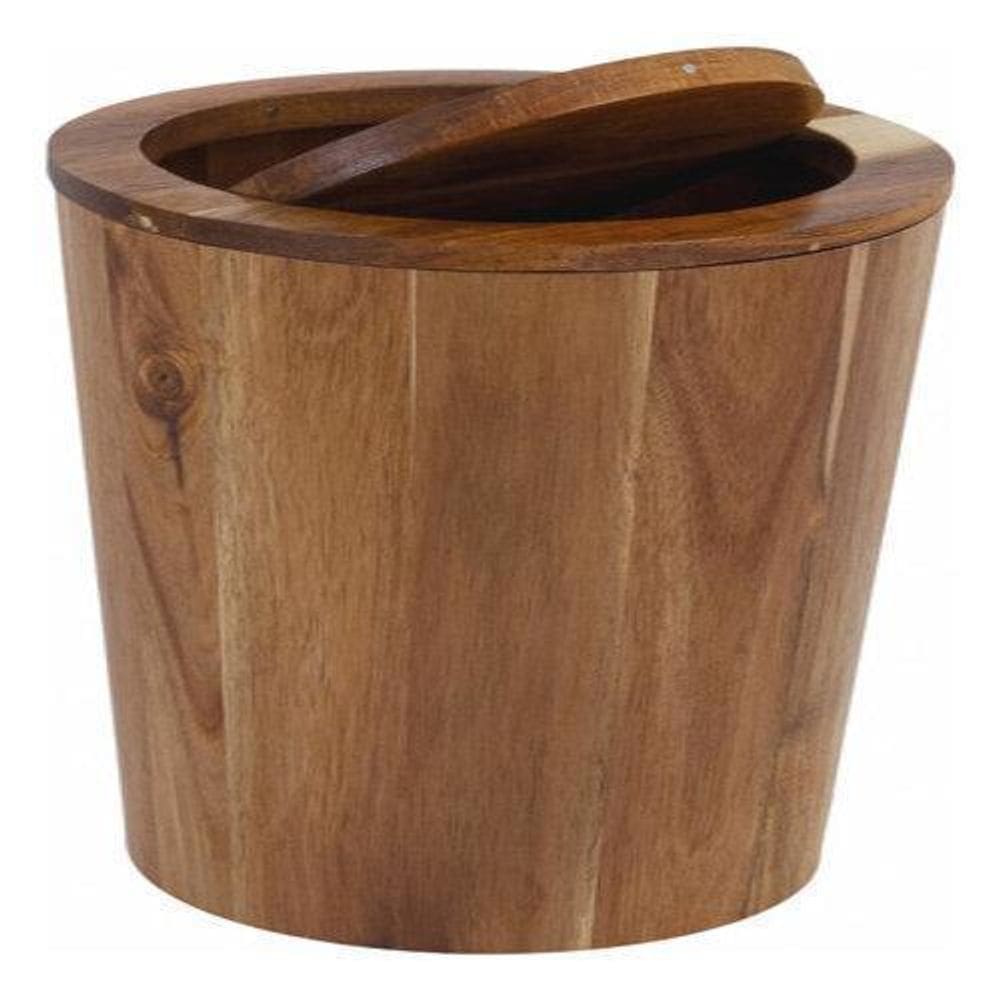 Lixeira Madeira Multiuso 10 L Basculante 30X23Cm - Marrom