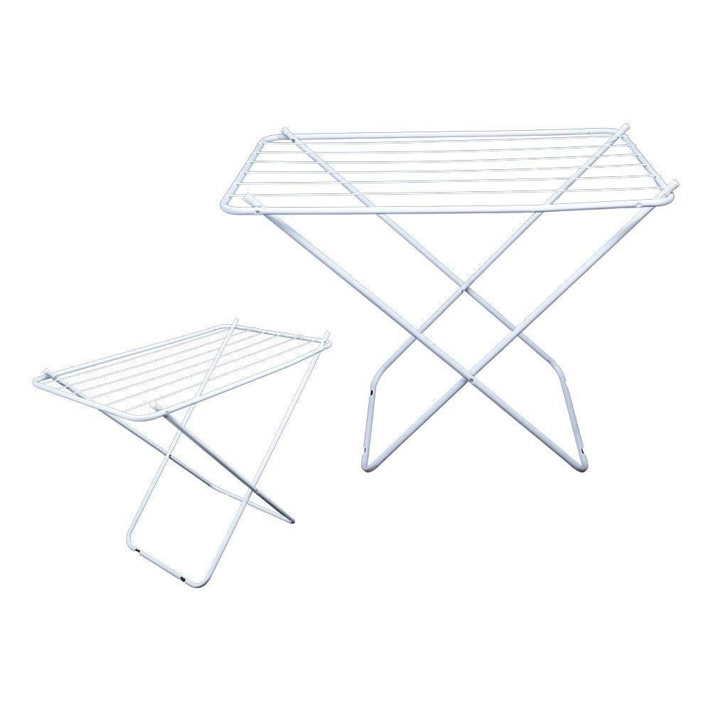 Varal De Chão Sem Abas Retrátil Dobrável Reforçado Branco 80 Cm - Gudim