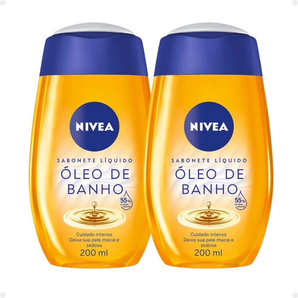 Kit Sabonete Líquido Nivea Óleo de Banho Com 2 200ml