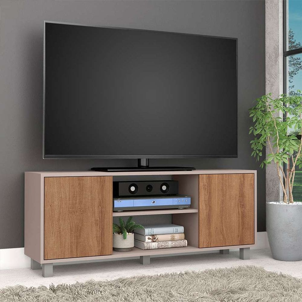 rack para tv até 50 polegadas luka 2 pt e 120 cm
