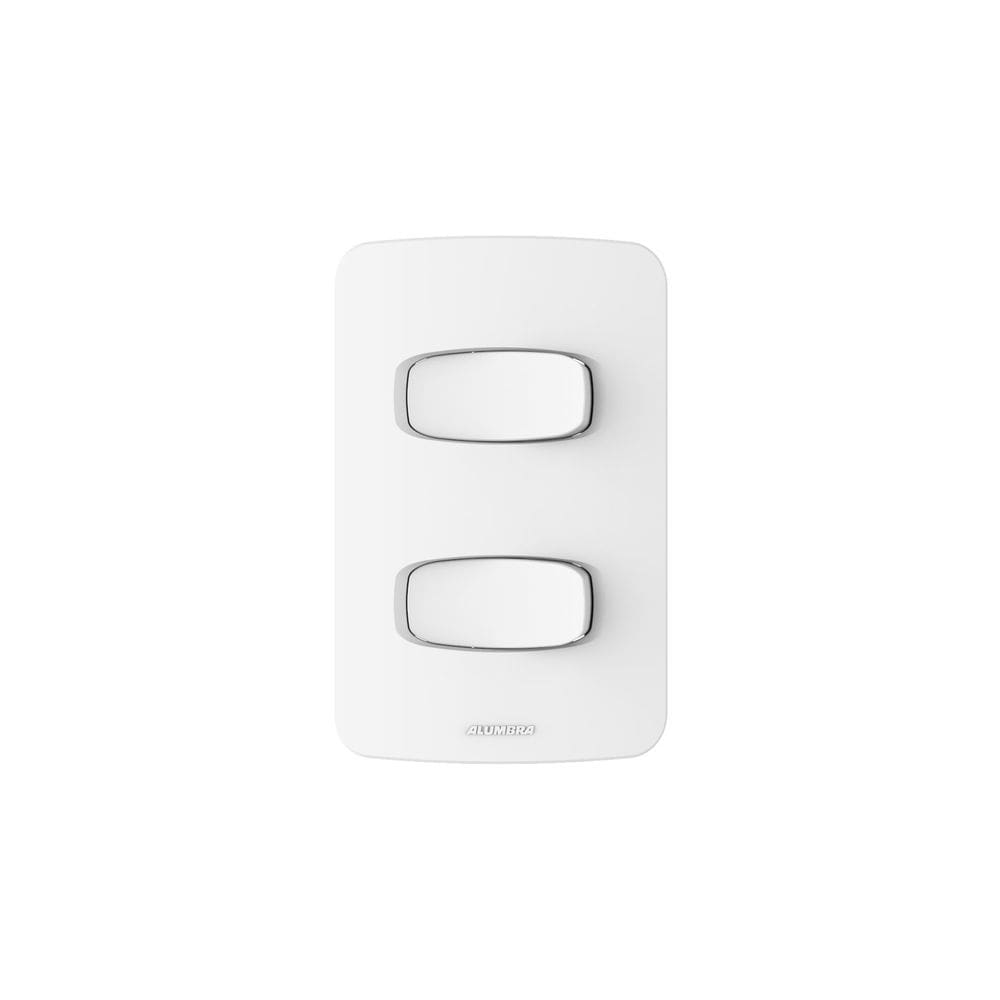 Conjunto 1 Interruptor simples + 1 interruptor paralelo 10A 250V~ 4x2 Gracia Alumbra Branco
