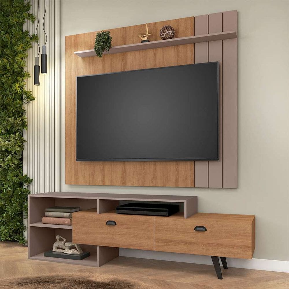 rack com painel para tv até 65 polegadas valencia e 180 cm