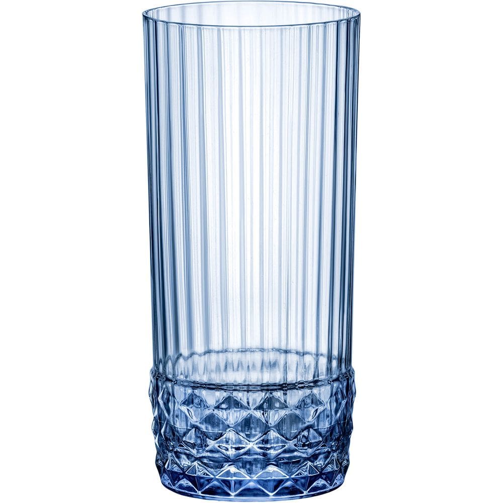 JG 6PÇ COPO LONG DRINK BORMIOLI ROCCO AMERICA 20S VIDRO 490ml 16x7x7cm AZUL