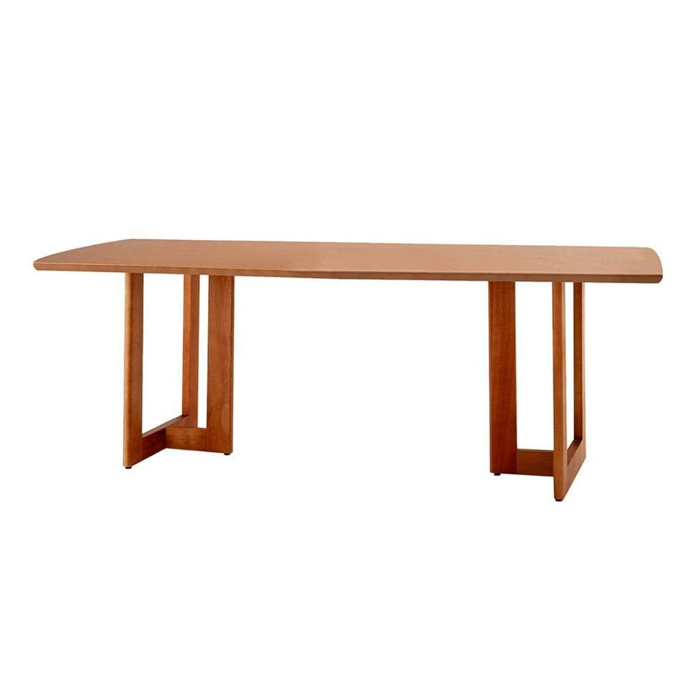 mesa de jantar retangular com tampo madeira talia imbuia 180 cm