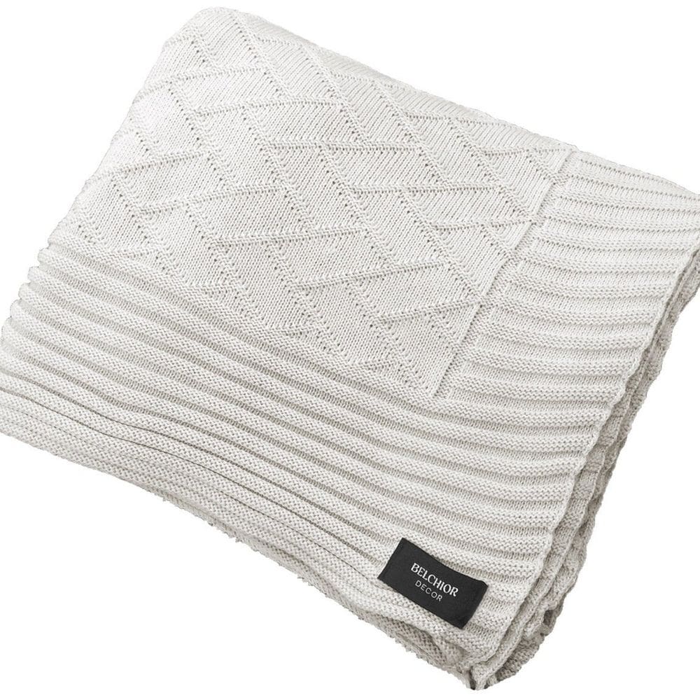 Manta Peseira de Tricot 90x180 Cm Link Natural