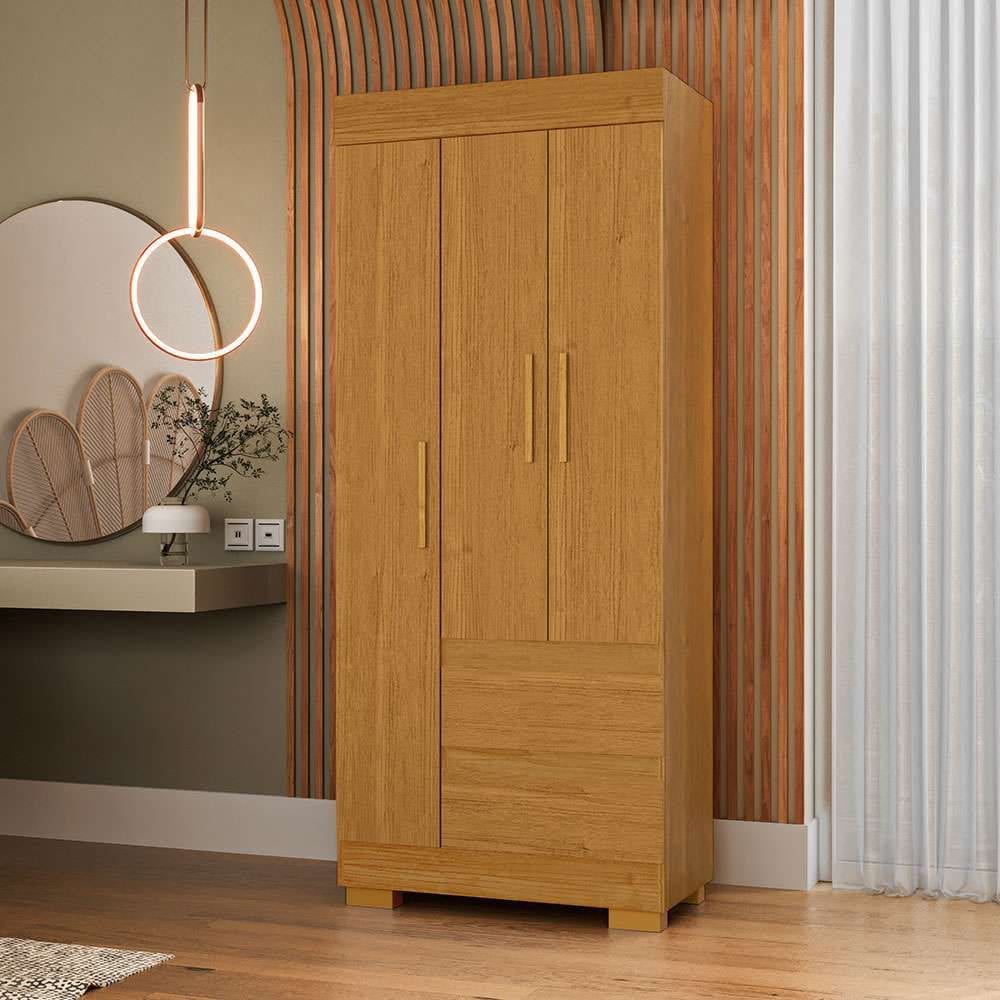 gurada-roupa solteiro maya 3 pt 2 gv cinamomo 75 cm