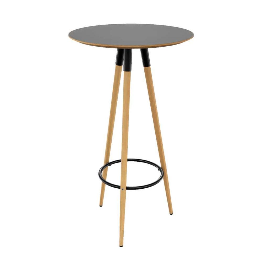 mesa bistrô redonda com tampo mdf rio preta 60 cm