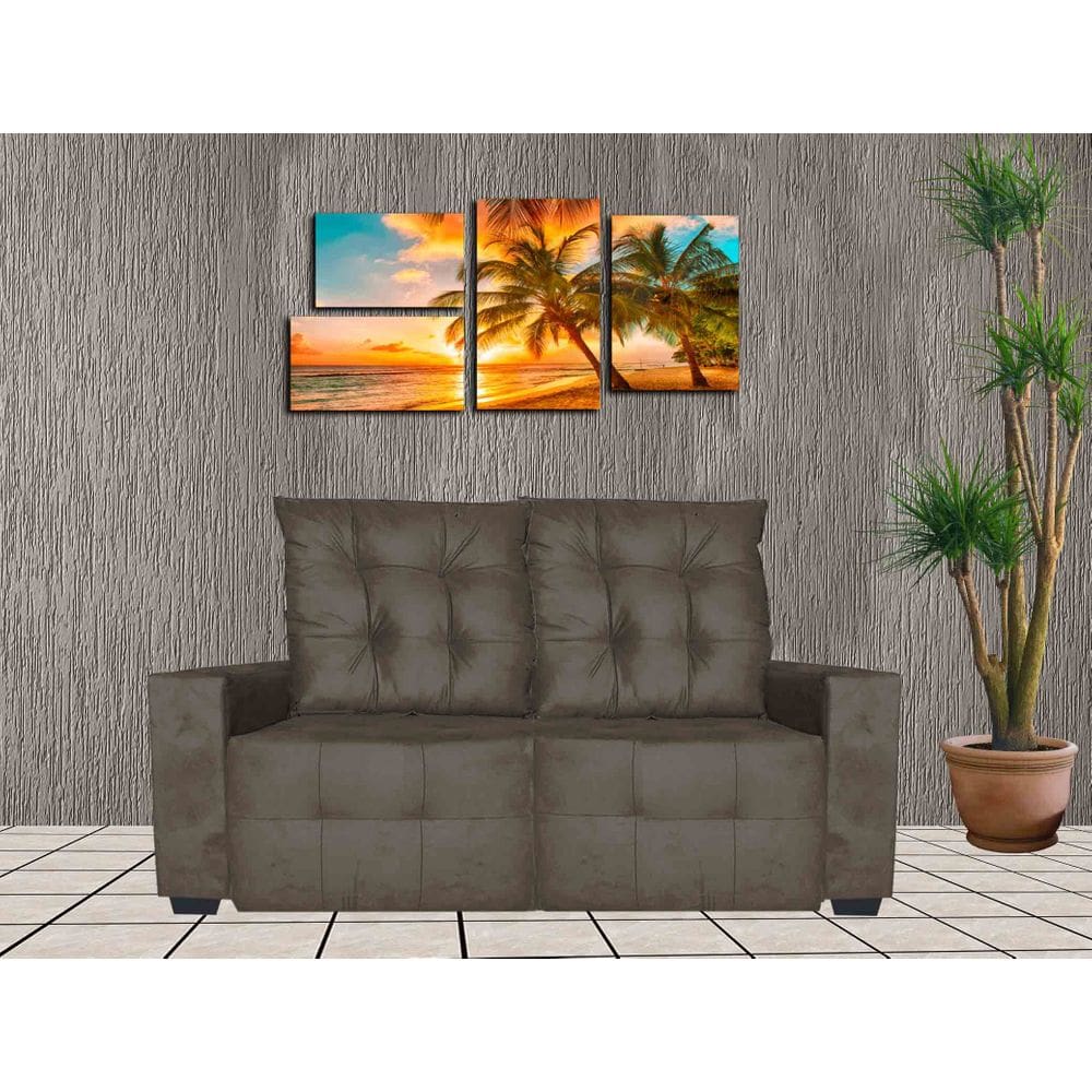 Sofa Retratil e Reclinavel Elano Marrom
