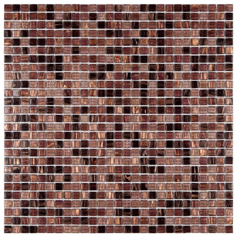 Pastilha de Vidro 30,5x30,5cm Gold Glass Mosic Miscelanaea Lilas