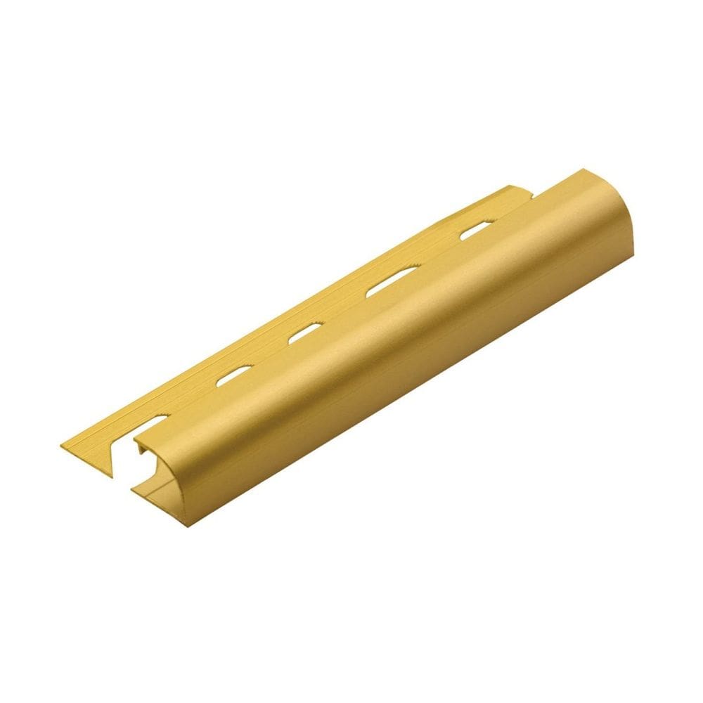 Perfil de Alumínio para Acabamento 10mm X 1,2cm Bourbon Golden Matte Viscardi - caixa com 5 Unidade - Dourado Fosco
