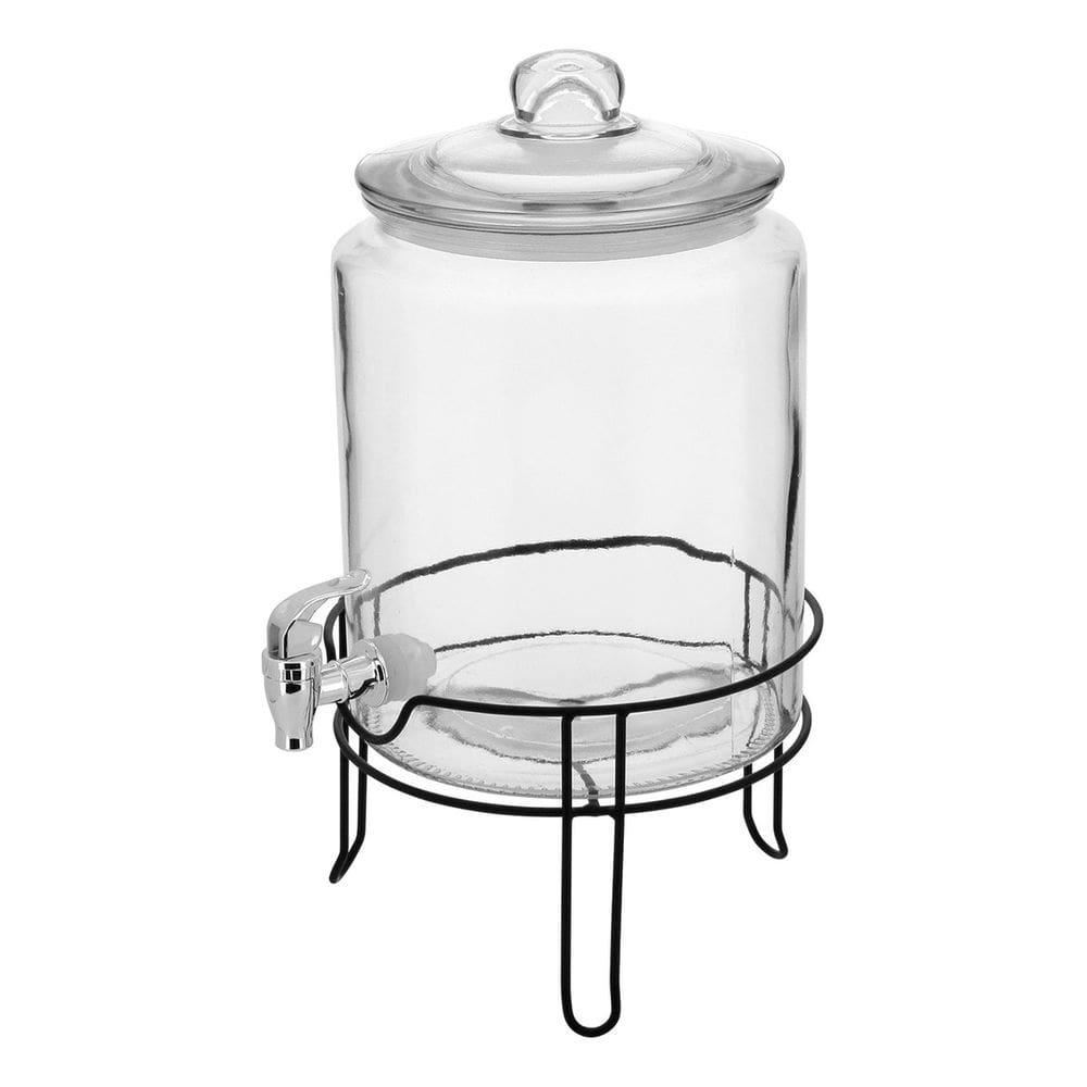 REFRESQUEIRA COM SUPORTE HOME&CO VIDRO 5,5L 42x23x23cm