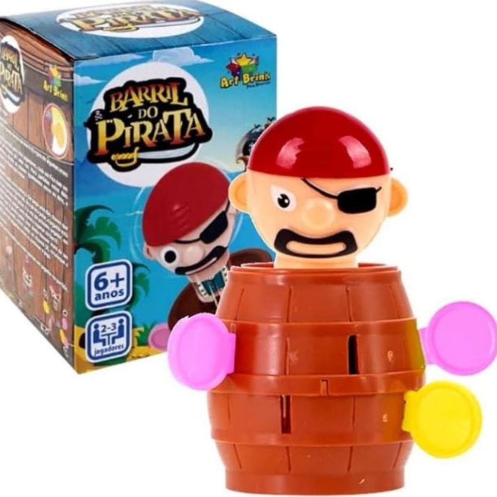 Jogo Barril De Pirata Pequeno 10x4,5cm Art Brink