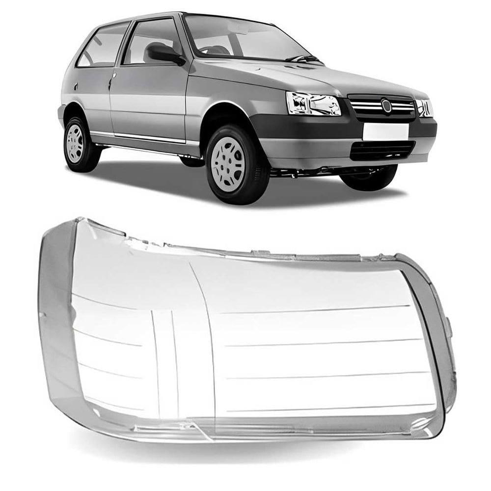Lente de Farol Fiat Uno 2004-2014 em Policarbonato