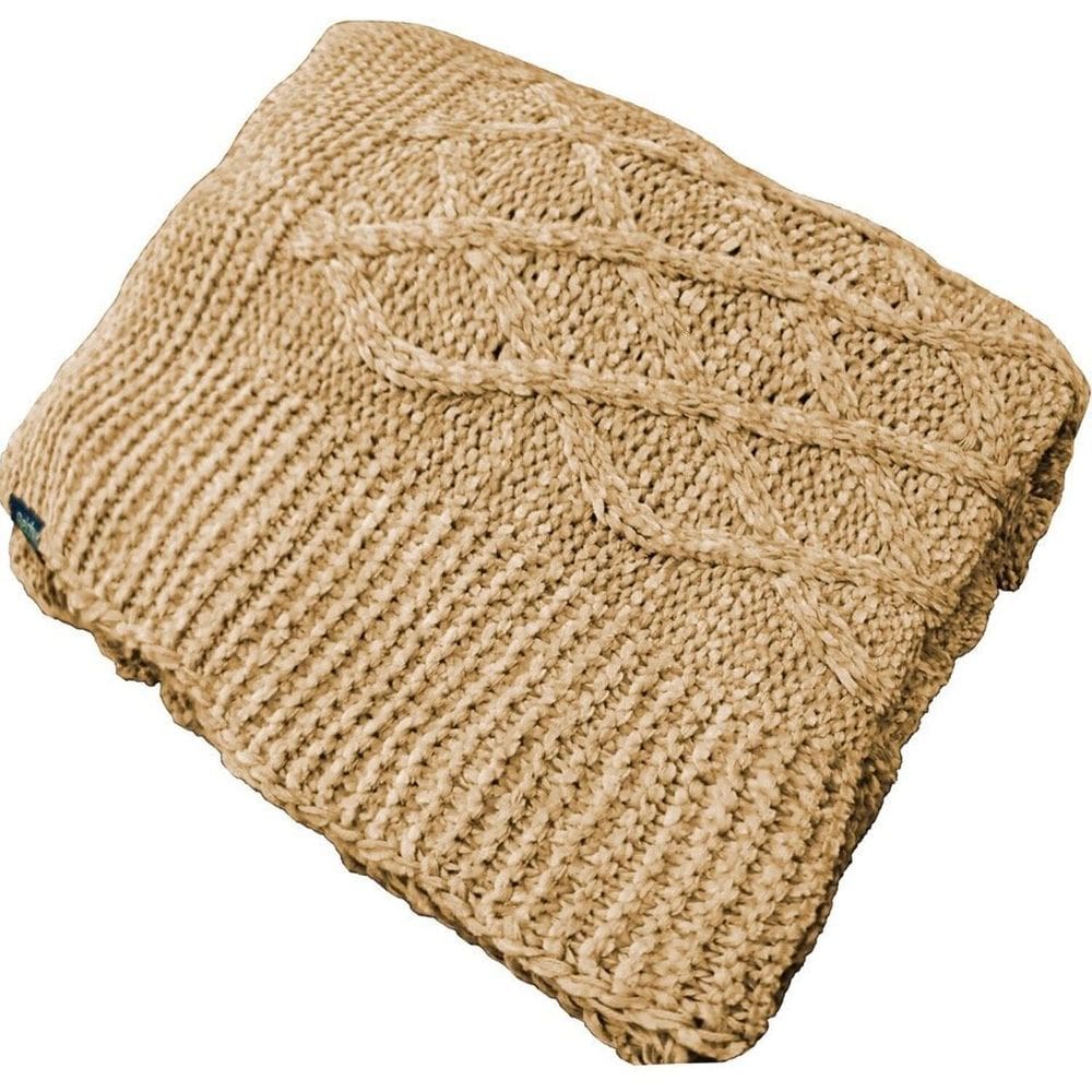 Manta Peseira de Tricot 90x180 Cm - Aran Bege