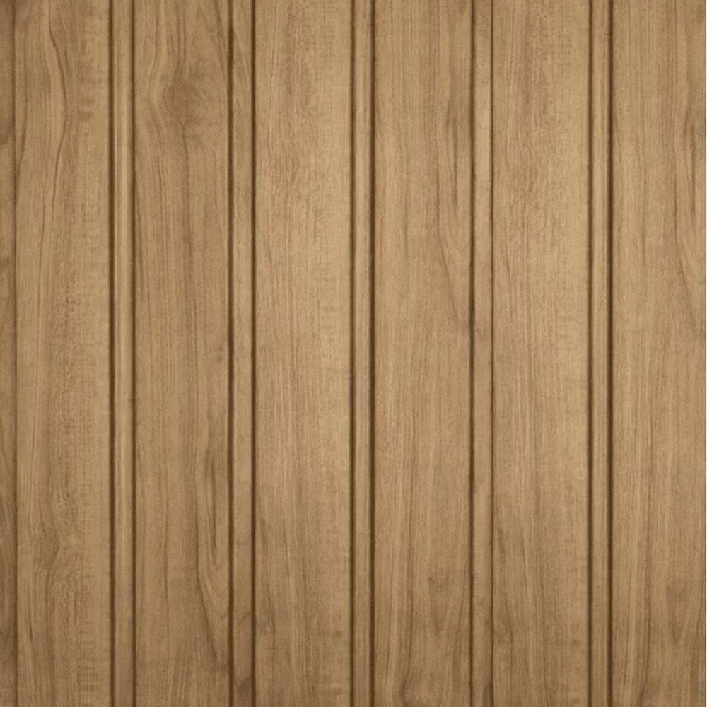 Painel Ripado de Poliestireno 12 Barras de 2,85m X12,2cm Venda em 3,92m² Cedro