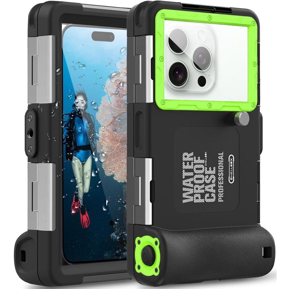 Capa Case Celular a Prova D’Água SHELLBOX Mergulho Controle Remoto Bluetooth 2 Geração Smartphone Universal