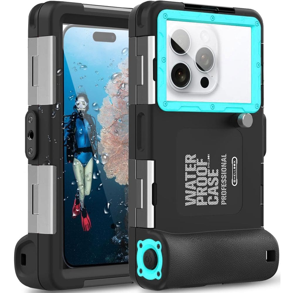 Capa Case Celular a Prova D’Água SHELLBOX Mergulho Controle Remoto Bluetooth 2 Geração Smartphone Universal